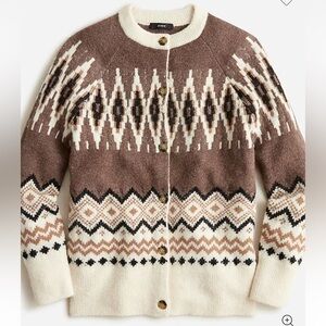 J. Crew Fair isle cardigan size L